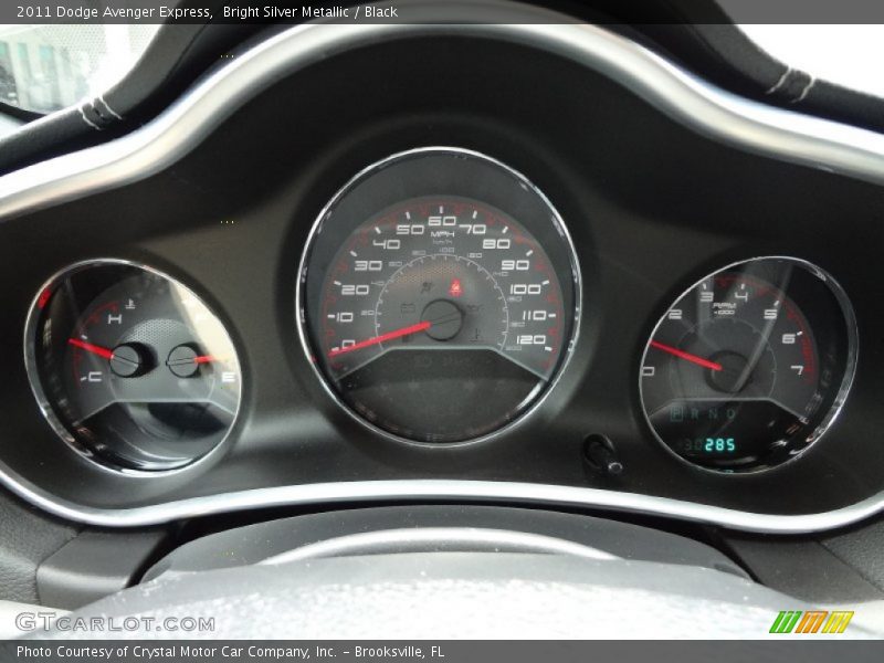 Bright Silver Metallic / Black 2011 Dodge Avenger Express