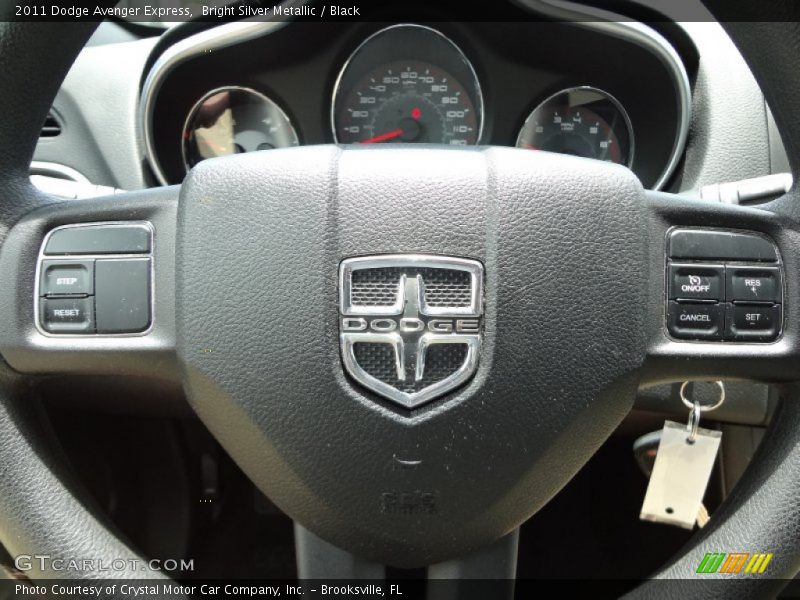 Bright Silver Metallic / Black 2011 Dodge Avenger Express