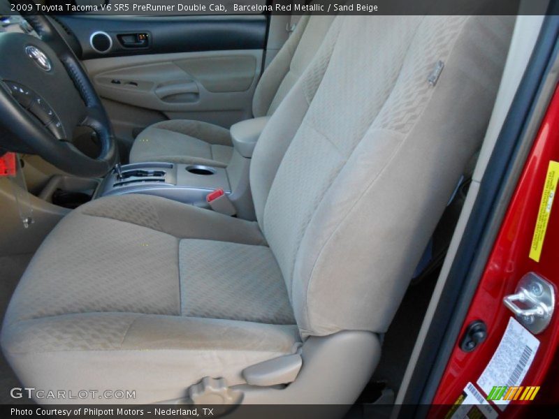 Barcelona Red Metallic / Sand Beige 2009 Toyota Tacoma V6 SR5 PreRunner Double Cab