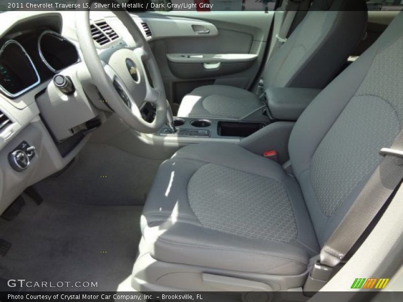 Silver Ice Metallic / Dark Gray/Light Gray 2011 Chevrolet Traverse LS