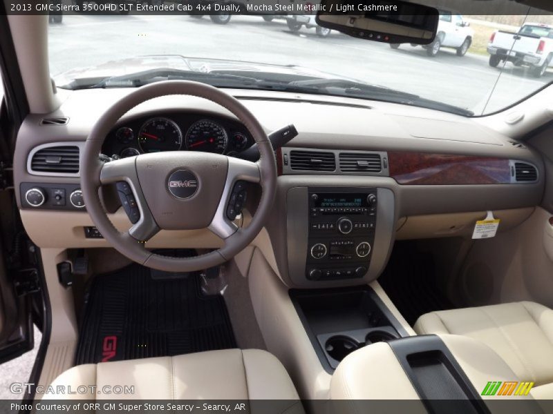 Mocha Steel Metallic / Light Cashmere 2013 GMC Sierra 3500HD SLT Extended Cab 4x4 Dually