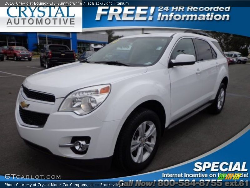 Summit White / Jet Black/Light Titanium 2010 Chevrolet Equinox LT