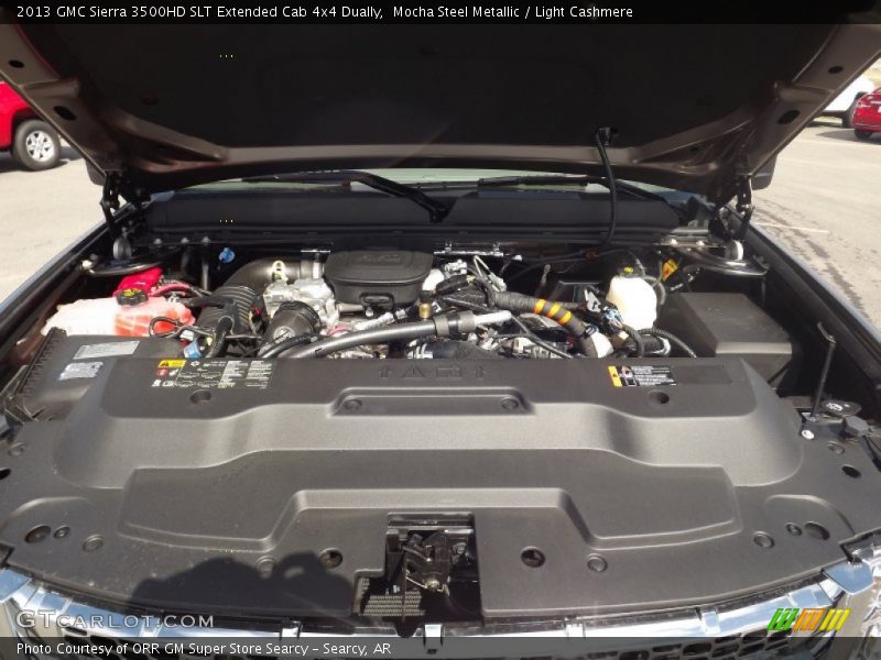 Mocha Steel Metallic / Light Cashmere 2013 GMC Sierra 3500HD SLT Extended Cab 4x4 Dually