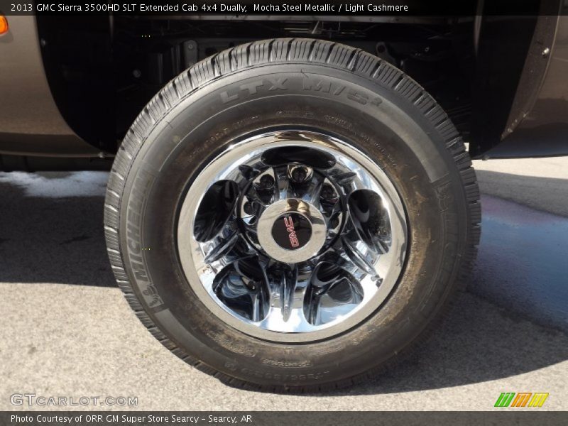 Mocha Steel Metallic / Light Cashmere 2013 GMC Sierra 3500HD SLT Extended Cab 4x4 Dually