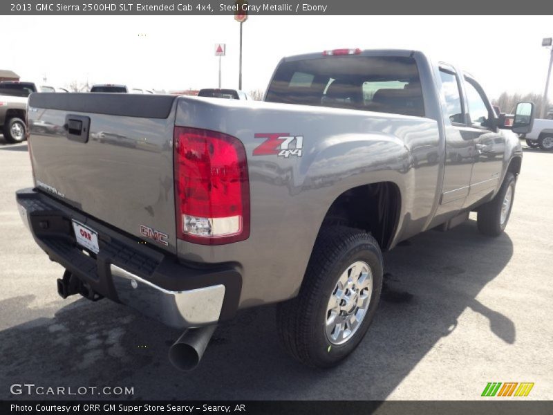 Steel Gray Metallic / Ebony 2013 GMC Sierra 2500HD SLT Extended Cab 4x4