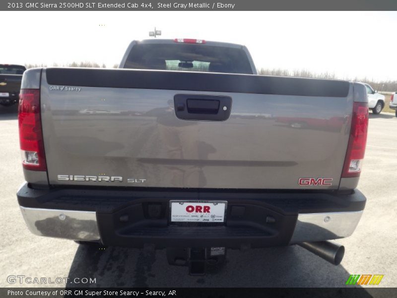 Steel Gray Metallic / Ebony 2013 GMC Sierra 2500HD SLT Extended Cab 4x4