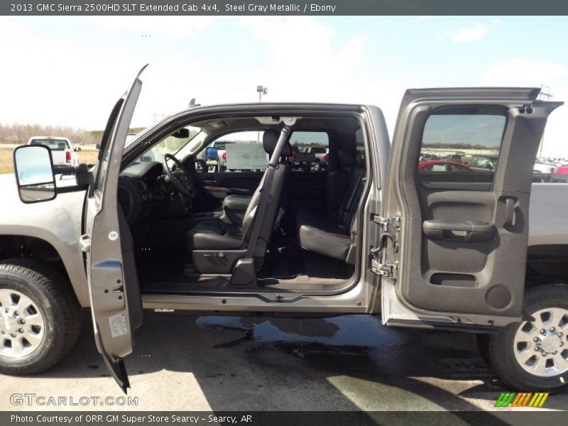 Steel Gray Metallic / Ebony 2013 GMC Sierra 2500HD SLT Extended Cab 4x4