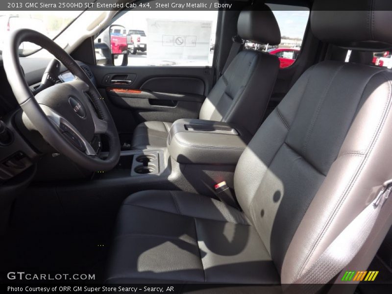 Steel Gray Metallic / Ebony 2013 GMC Sierra 2500HD SLT Extended Cab 4x4