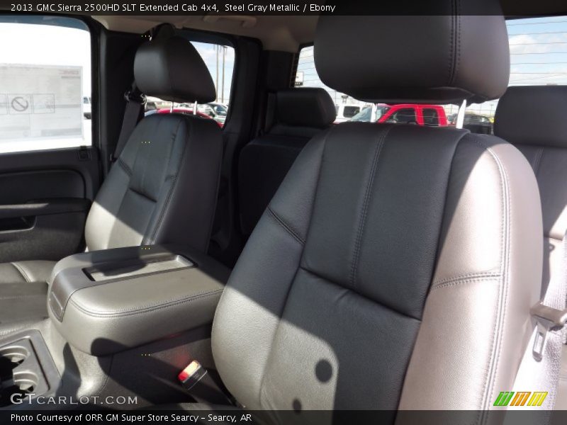 Steel Gray Metallic / Ebony 2013 GMC Sierra 2500HD SLT Extended Cab 4x4