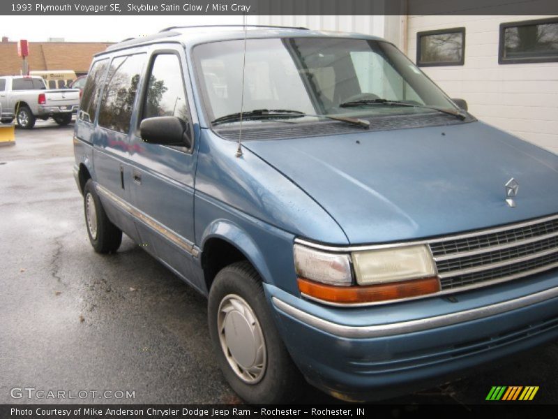 Skyblue Satin Glow / Mist Gray 1993 Plymouth Voyager SE