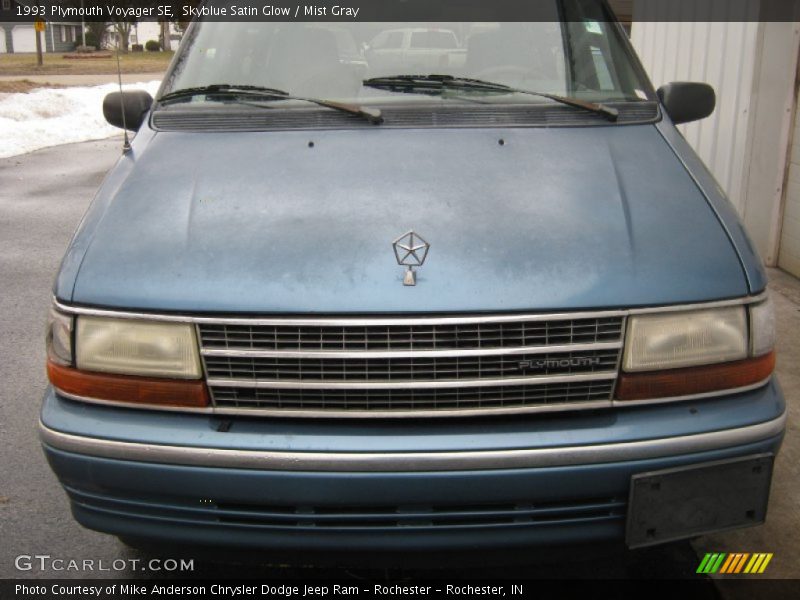 Skyblue Satin Glow / Mist Gray 1993 Plymouth Voyager SE
