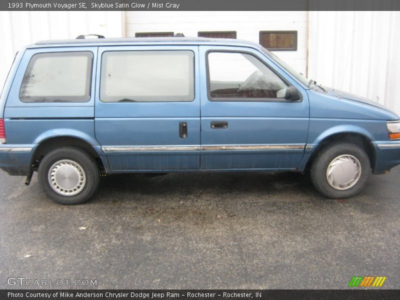 Skyblue Satin Glow / Mist Gray 1993 Plymouth Voyager SE