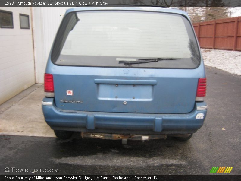 Skyblue Satin Glow / Mist Gray 1993 Plymouth Voyager SE