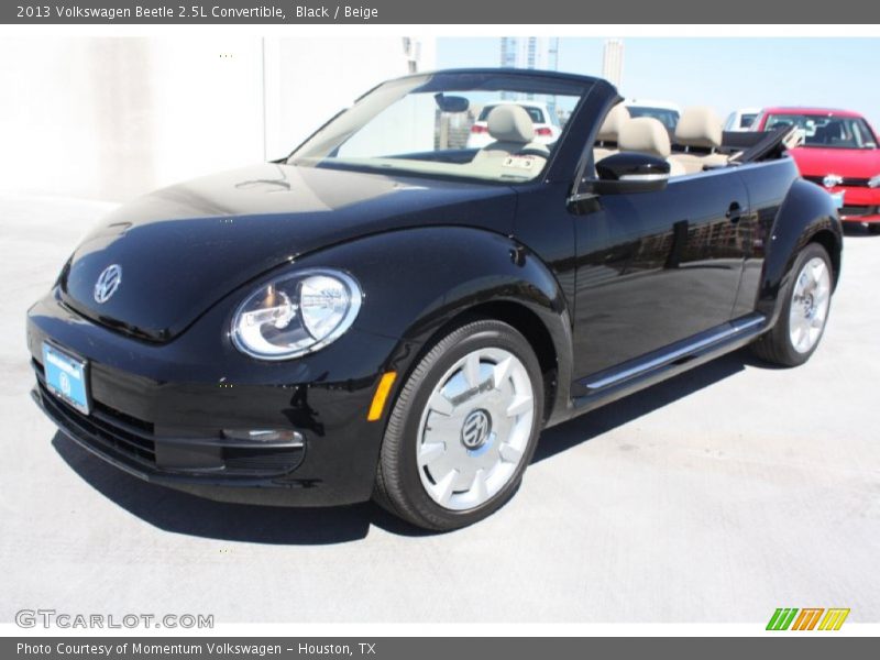 Black / Beige 2013 Volkswagen Beetle 2.5L Convertible