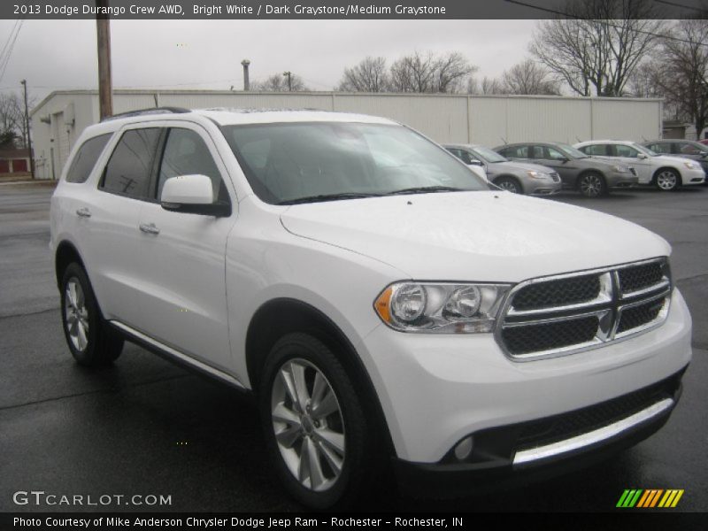 Bright White / Dark Graystone/Medium Graystone 2013 Dodge Durango Crew AWD