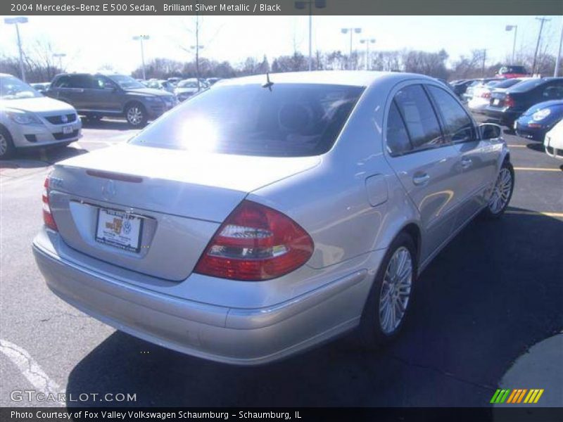 Brilliant Silver Metallic / Black 2004 Mercedes-Benz E 500 Sedan