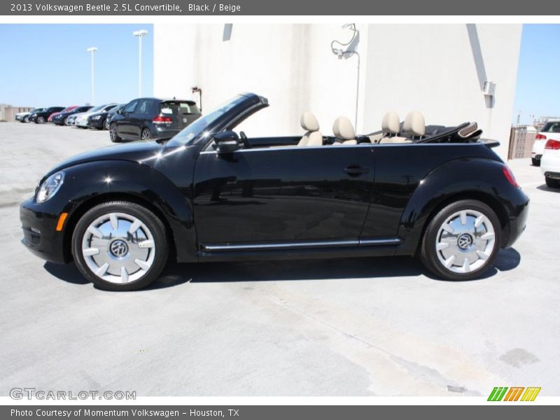 Black / Beige 2013 Volkswagen Beetle 2.5L Convertible