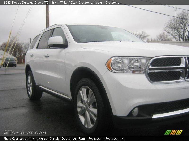 Bright White / Dark Graystone/Medium Graystone 2013 Dodge Durango Crew AWD