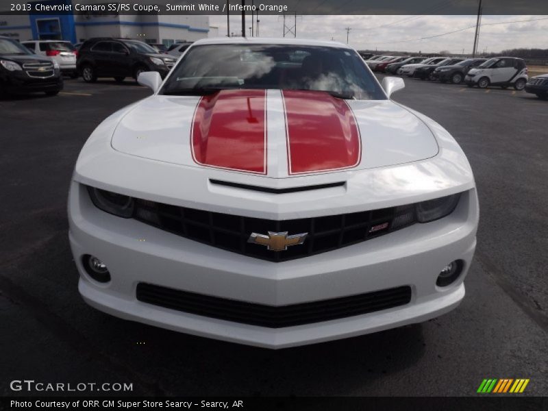 Summit White / Inferno Orange 2013 Chevrolet Camaro SS/RS Coupe