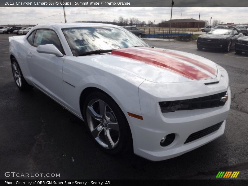 Summit White / Inferno Orange 2013 Chevrolet Camaro SS/RS Coupe