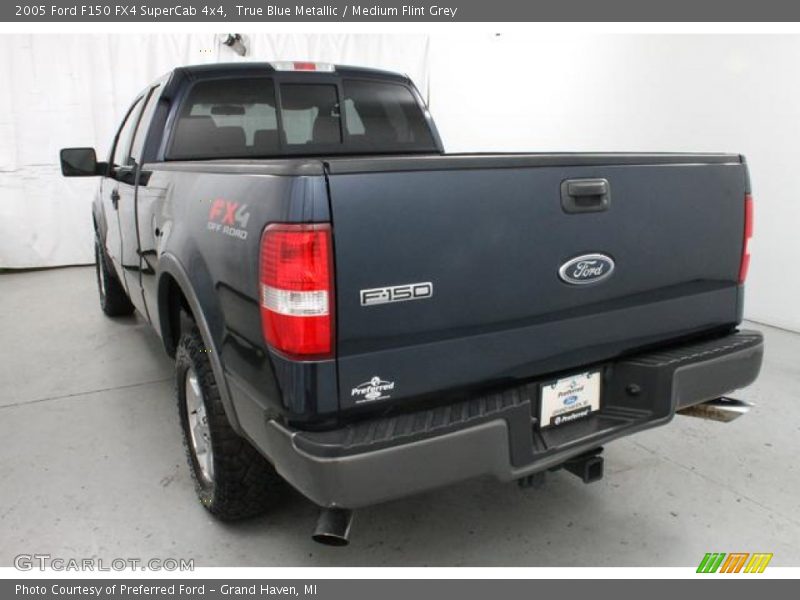 True Blue Metallic / Medium Flint Grey 2005 Ford F150 FX4 SuperCab 4x4