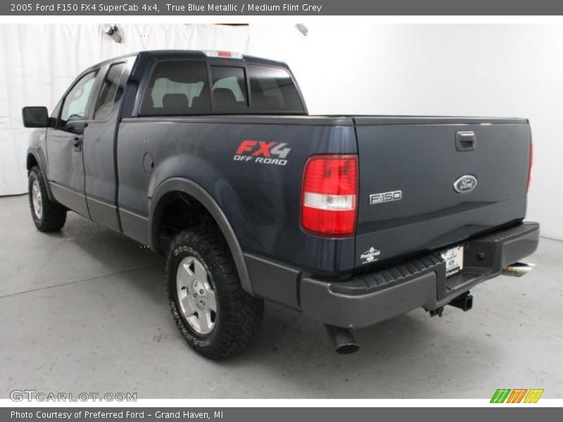 True Blue Metallic / Medium Flint Grey 2005 Ford F150 FX4 SuperCab 4x4