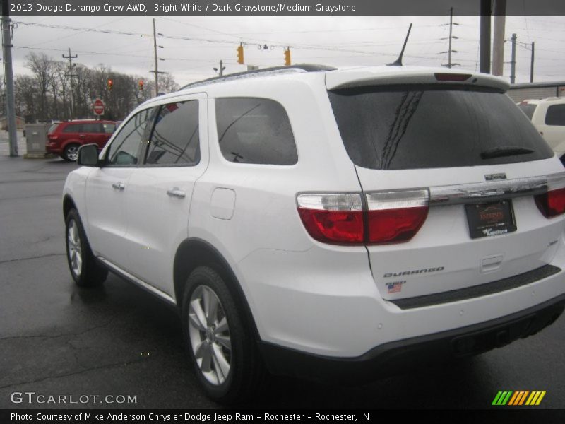 Bright White / Dark Graystone/Medium Graystone 2013 Dodge Durango Crew AWD