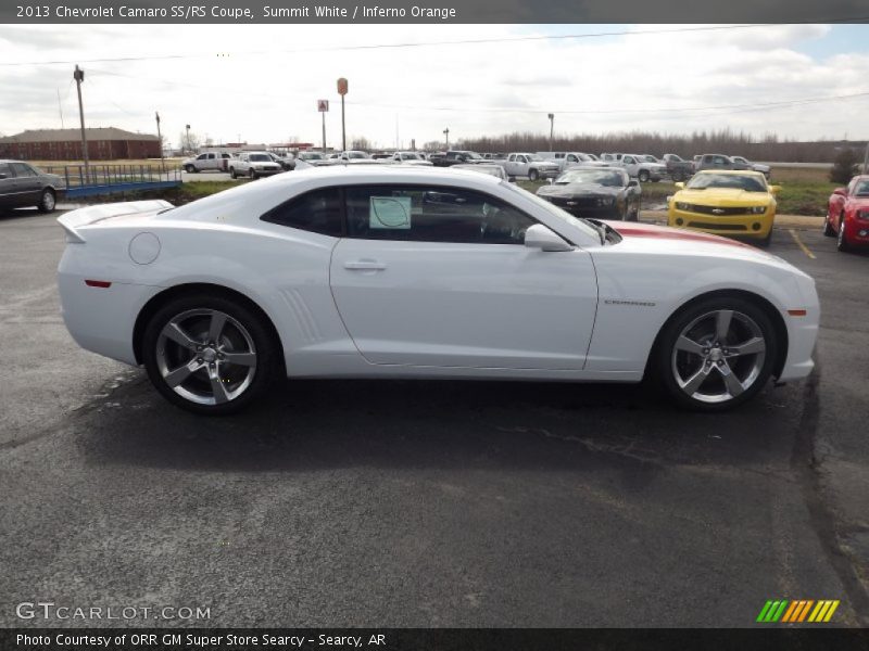 Summit White / Inferno Orange 2013 Chevrolet Camaro SS/RS Coupe