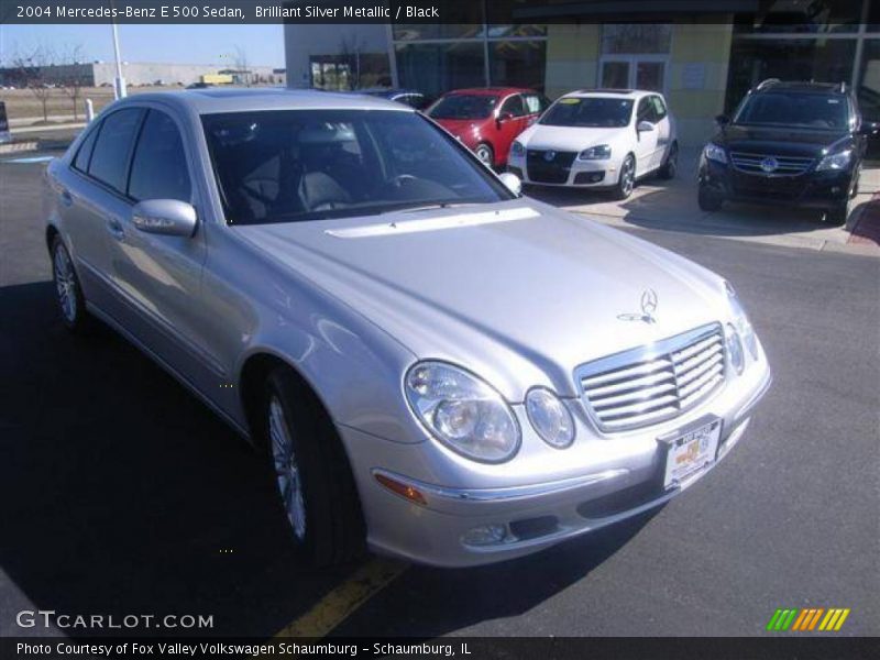 Brilliant Silver Metallic / Black 2004 Mercedes-Benz E 500 Sedan