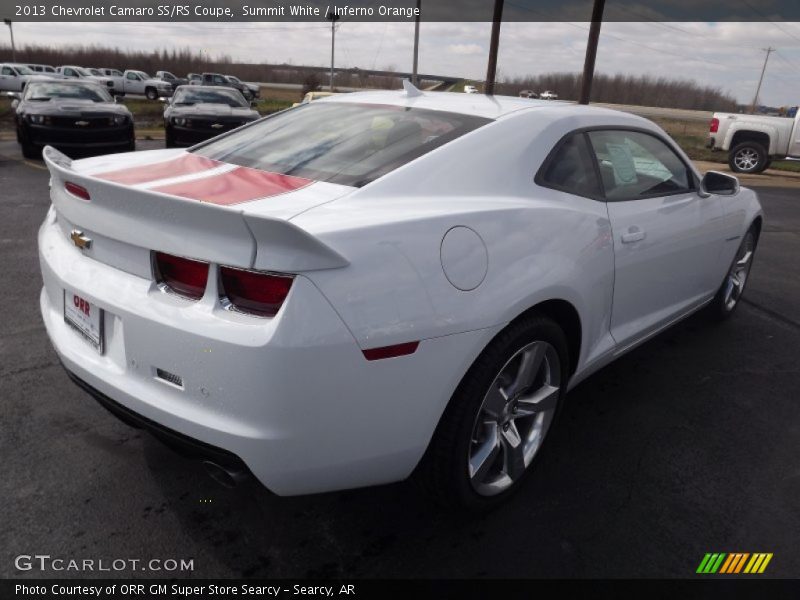 Summit White / Inferno Orange 2013 Chevrolet Camaro SS/RS Coupe