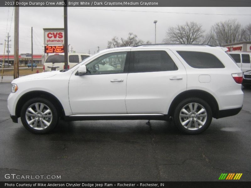 Bright White / Dark Graystone/Medium Graystone 2013 Dodge Durango Crew AWD