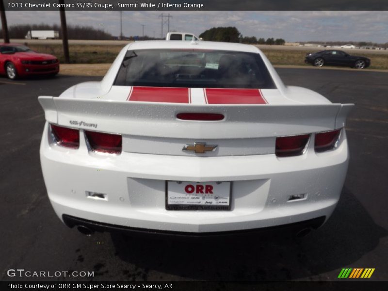 Summit White / Inferno Orange 2013 Chevrolet Camaro SS/RS Coupe
