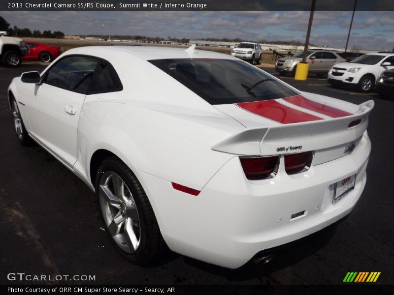 Summit White / Inferno Orange 2013 Chevrolet Camaro SS/RS Coupe