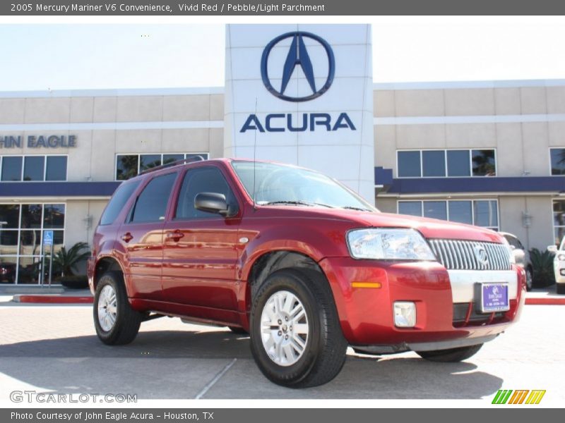 Vivid Red / Pebble/Light Parchment 2005 Mercury Mariner V6 Convenience