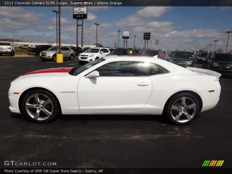 Summit White / Inferno Orange 2013 Chevrolet Camaro SS/RS Coupe