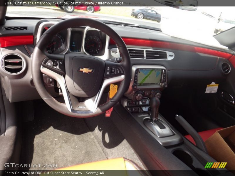 Summit White / Inferno Orange 2013 Chevrolet Camaro SS/RS Coupe
