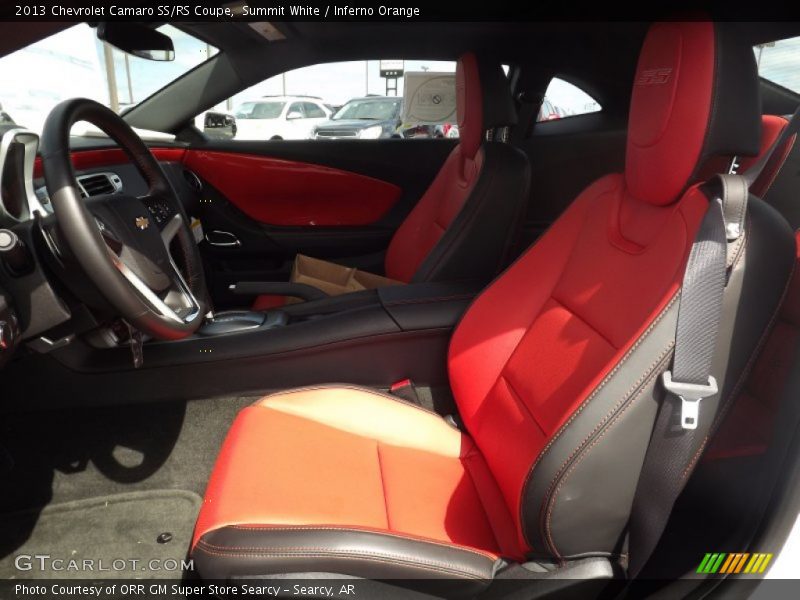 Summit White / Inferno Orange 2013 Chevrolet Camaro SS/RS Coupe