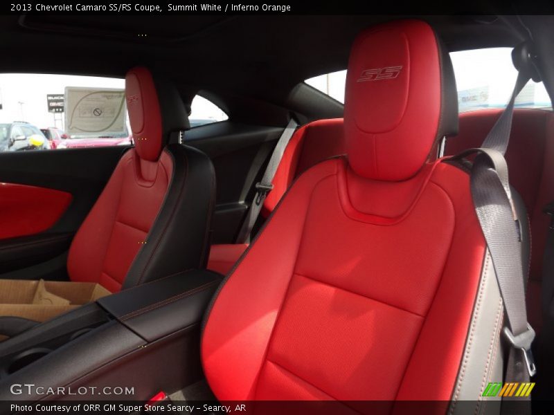 Summit White / Inferno Orange 2013 Chevrolet Camaro SS/RS Coupe