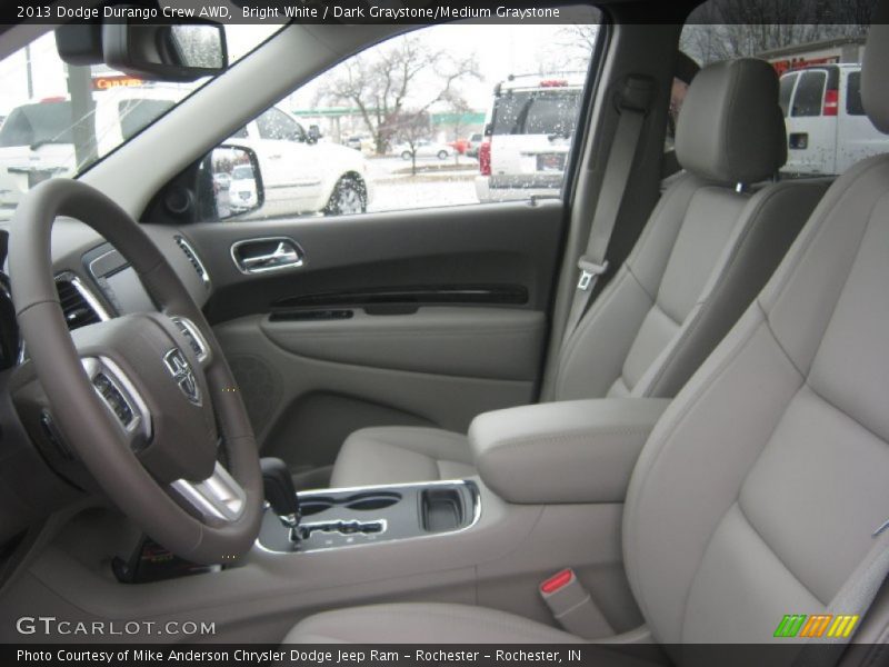Bright White / Dark Graystone/Medium Graystone 2013 Dodge Durango Crew AWD