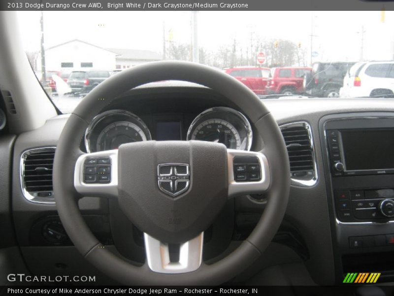 Bright White / Dark Graystone/Medium Graystone 2013 Dodge Durango Crew AWD