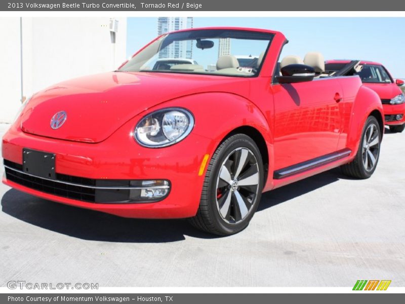 Tornado Red / Beige 2013 Volkswagen Beetle Turbo Convertible