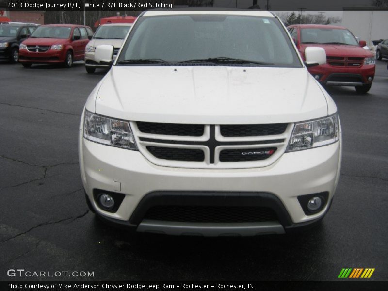 White / R/T Black/Red Stitching 2013 Dodge Journey R/T