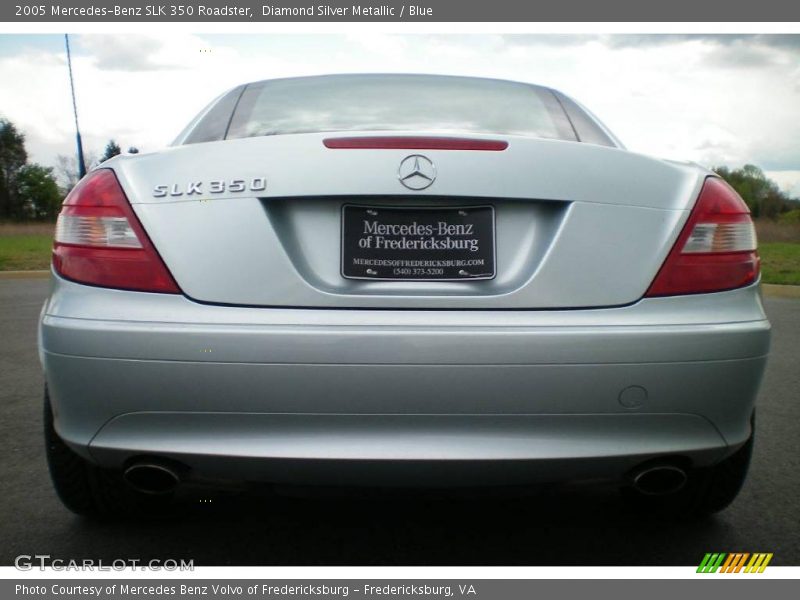 Diamond Silver Metallic / Blue 2005 Mercedes-Benz SLK 350 Roadster