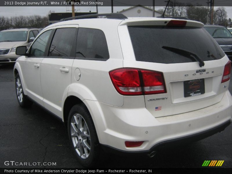 White / R/T Black/Red Stitching 2013 Dodge Journey R/T