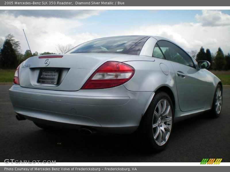 Diamond Silver Metallic / Blue 2005 Mercedes-Benz SLK 350 Roadster