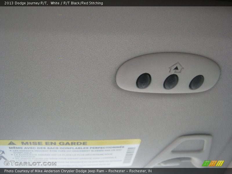 White / R/T Black/Red Stitching 2013 Dodge Journey R/T