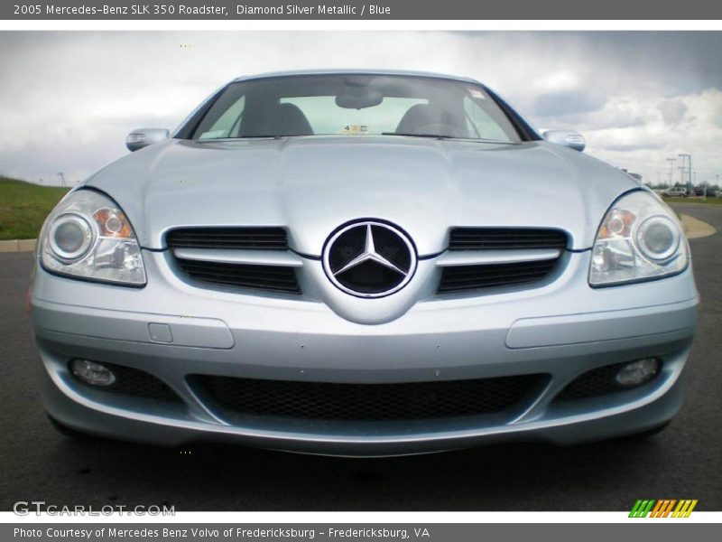 Diamond Silver Metallic / Blue 2005 Mercedes-Benz SLK 350 Roadster