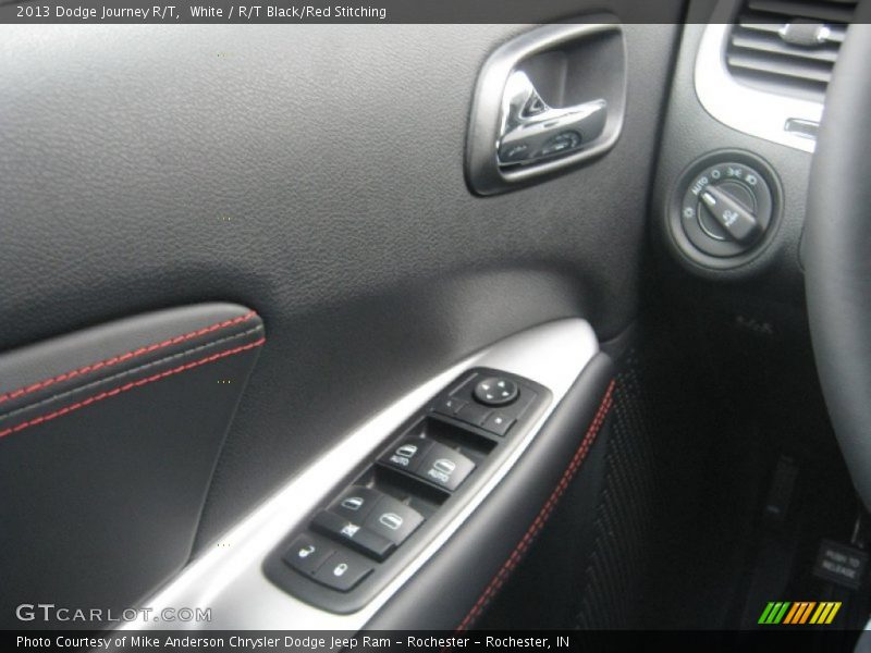 White / R/T Black/Red Stitching 2013 Dodge Journey R/T