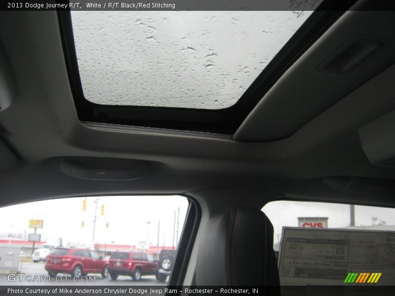 White / R/T Black/Red Stitching 2013 Dodge Journey R/T