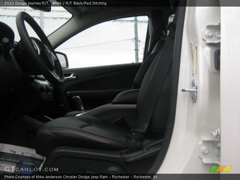 White / R/T Black/Red Stitching 2013 Dodge Journey R/T